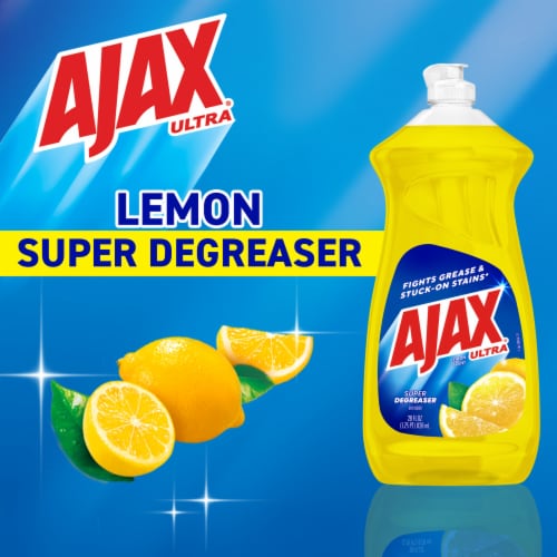 Ajax Ultra Super Degreaser Liquid Dish Soap Lemon Perspective: right
