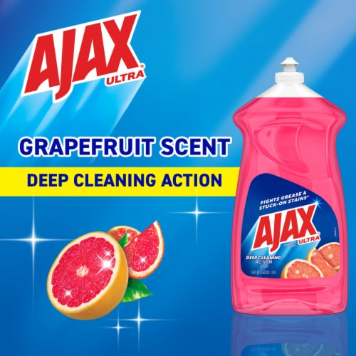 Ajax Ultra Bleach Alternative Liquid Dish Soap Grapefruit Scent Perspective: right