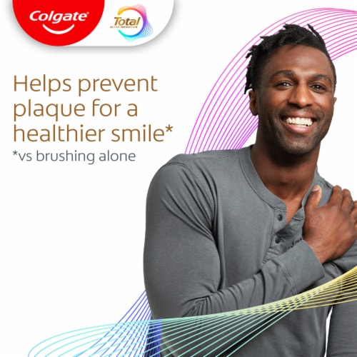 Colgate Total Gum Health Alcohol Free Mouthwash Antibacterial Formula Clean Mint Perspective: right