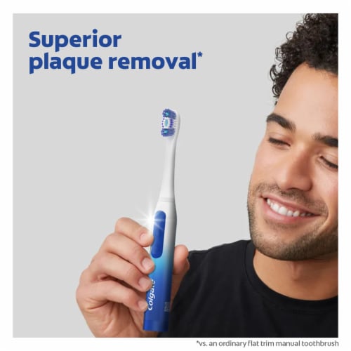 Colgate® 360 Floss-Tip Soft Bristle Battery Sonic Powered Toothbrush Perspective: right