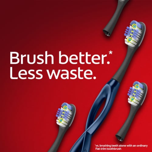 Colgate® Keep Manual Toothbrush Deep Clean Navy Starter Kit with 2 Replacement Brush Heads Perspective: right