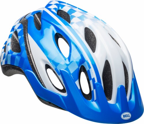 Bell® Child Bicycle Helmet - Cadence Blue/White Checkers Perspective: right
