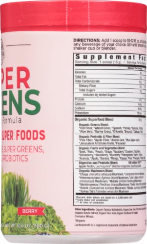 Country Farms Super Greens Berry Raw Super Food Blend Perspective: right