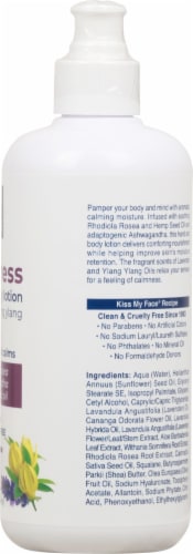 Kiss My Face De-Stress Lavender + Ylang Ylang Hand & Body Lotion Perspective: right