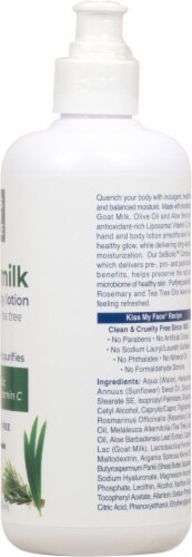 Kiss My Face Goat Milk Rosemary + Tea Tree Hand & Body Lotion Perspective: right