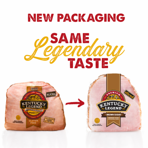 Kentucky Legend® Quarter Sliced Boneless Brown Sugar Smoked Ham Perspective: right