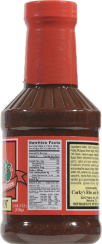 Corky's Smokin' Hot BBQ Sauce Perspective: right