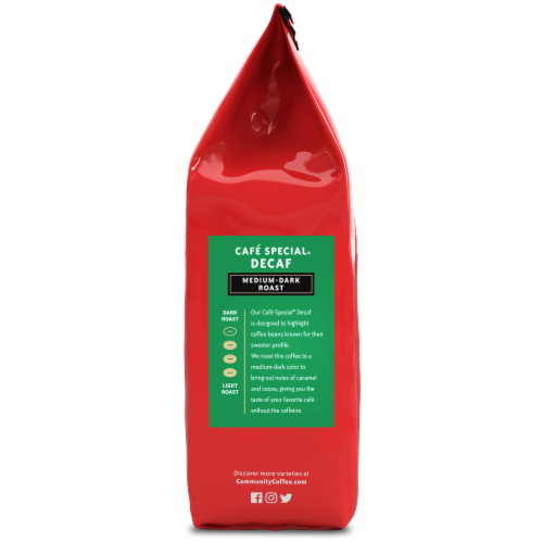 Community Coffee® Decaf Cafe Special® Medium-Dark Roast Ground Coffee Perspective: right