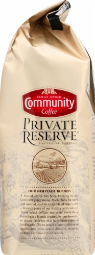 Community Coffee Private Reserve Colombia Medium-Dark Roast Ground Coffee Perspective: right