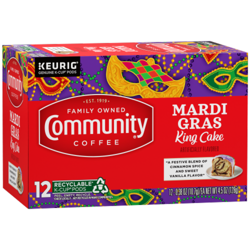 Community Coffee® Mardi Gras King Cake K-Cup Coffee Pods Perspective: right