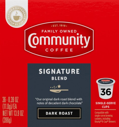 Community Coffee® Signature Blend Dark Roast K-Cup Coffee Pods Perspective: right