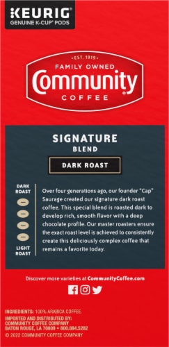 Community Coffee® Signature Blend Dark Roast Pods Perspective: right