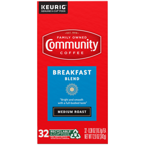 Community Coffee® Breakfast Blend Medium Roast K-Cup Coffee Pods Perspective: right