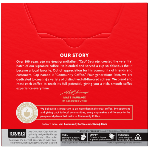 Community® Coffee Cafe Special Medium-Dark Roast Single Serve Pods Perspective: right