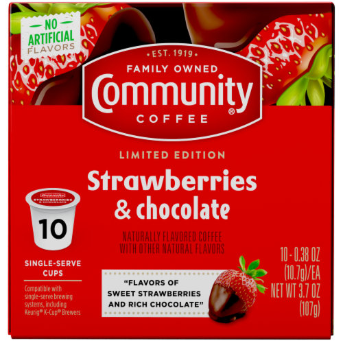 Community Coffee® Strawberries & Chocolate K-Cup Coffee Pods Perspective: right