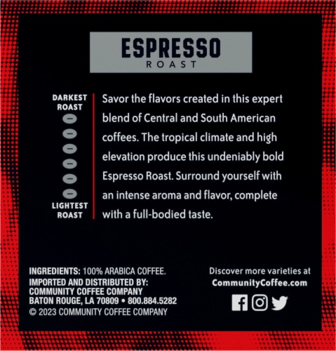 Community Coffee® Dark & Bold Extra Dark Espresso Roast Single-Serve Coffee Cups Perspective: right