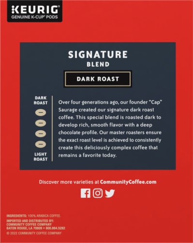 Community Coffee® Signature Blend Dark Roast K-Cup® Coffee Pods Perspective: right