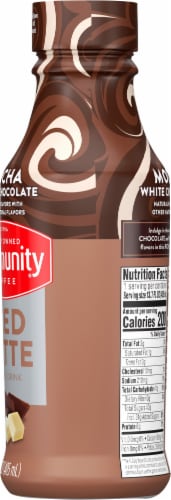 Community Coffee® Mocha White Chocolate Latte Iced Coffee Bottle Perspective: right