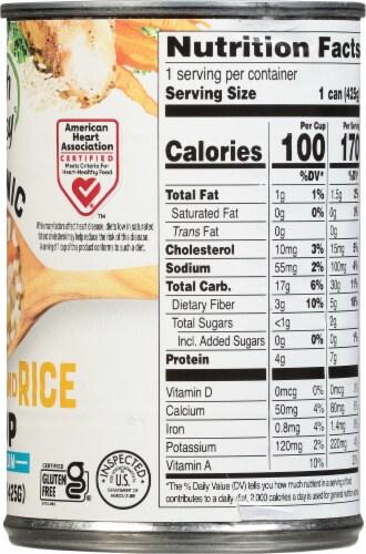 Health Valley Organic® No Salt Added Chicken Rice Soup Perspective: right