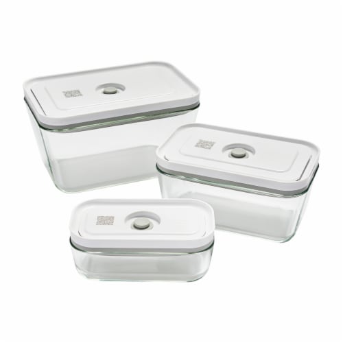 ZWILLING Fresh & Save 3-pc Glass Food Storage Container, Meal Prep Container- Assorted Sizes Perspective: right