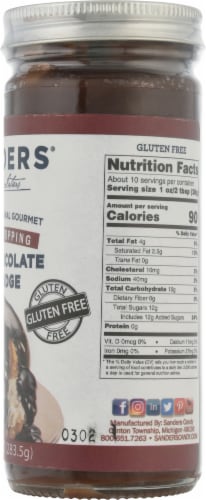 Sanders® Dark Chocolate Hot Fudge Topping Perspective: right