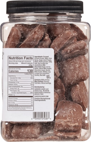 Sanders® Milk Chocolate Sea Salt Caramels Perspective: right