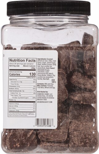 Sanders® Dark Chocolate Sea Salt Caramels Perspective: right