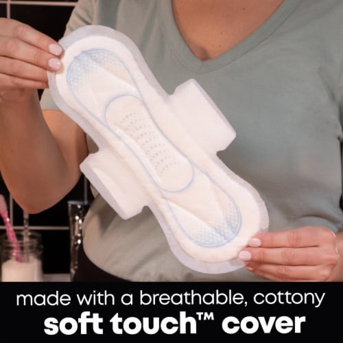 U by Kotex Clean & Secure Overnight Maxi Pads Overnight Absorbency Perspective: right