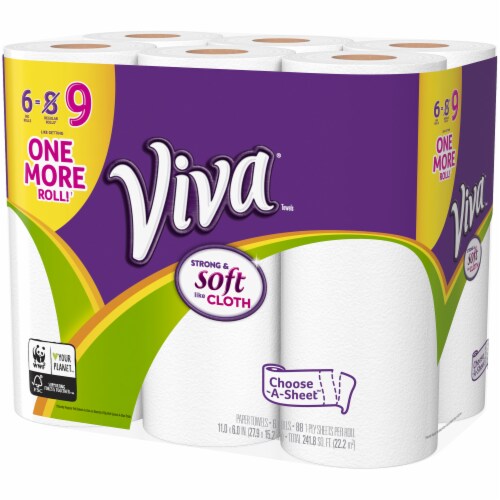 Viva Choose A Sheet White Paper Towels Big Rolls 6 rolls City