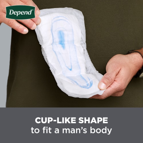 Depend Guards Incontinence Maximum Absorbency Pads For Men Bladder Control Pads Perspective: right