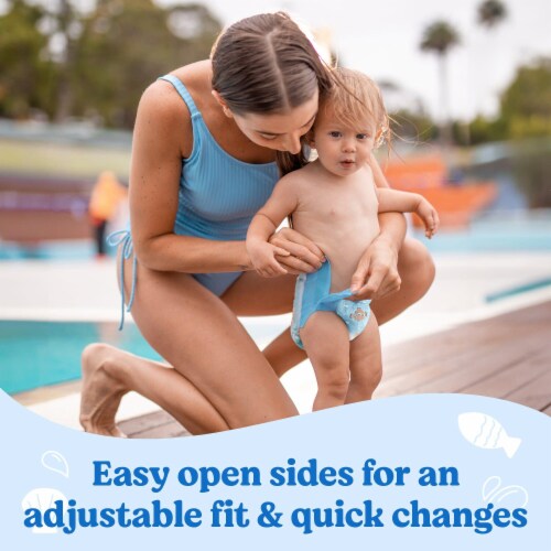 Huggies Little Swimmers Disposable Swim Diapers Size 4 (24-34 lbs) Perspective: right