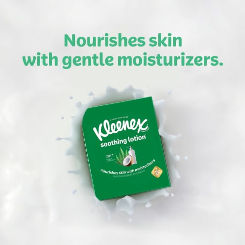 Kleenex Soothing Lotion Facial Tissues 4 Count Perspective: right