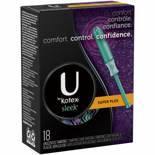 U by Kotex Sleek Super Plus Unscented Tampons Perspective: right