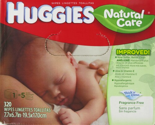 Huggies Natural Care Refill Baby Wipes Perspective: right