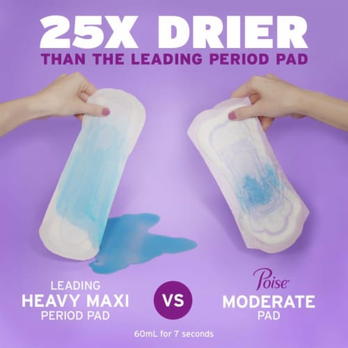 Poise Incontinence Pads for Women, 5 Drop Maximum Absorbency Perspective: right