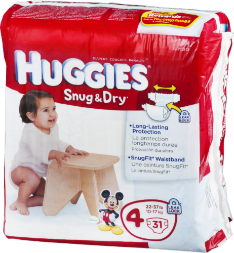 Huggies Snug & Dry Size 4 Diapers Perspective: right