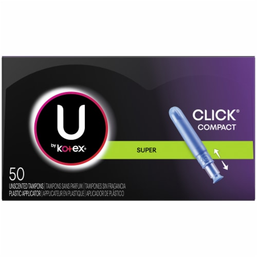 U by Kotex Click Compact Super Unscented Tampons Perspective: right
