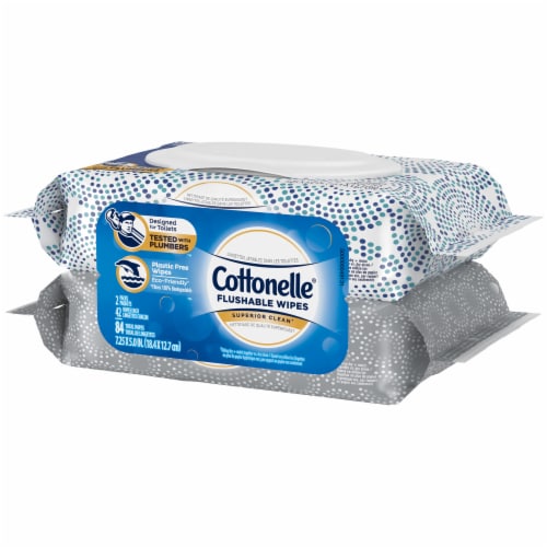 Cottonelle® Flushable Wet Wipes Refill Perspective: right