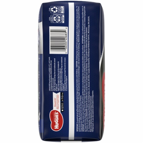 Huggies OverNites Baby Diapers, Size 4 (22-37 lbs) Perspective: right