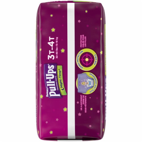 Pull-Ups Night-Time Girls' Potty Training Pants, 3T-4T (32-40 lbs) Perspective: right