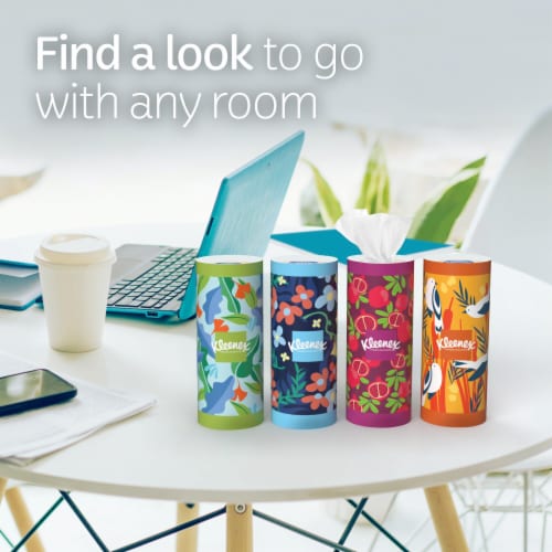 Kleenex Perfect Fit Facial Tissues Box Perspective: right