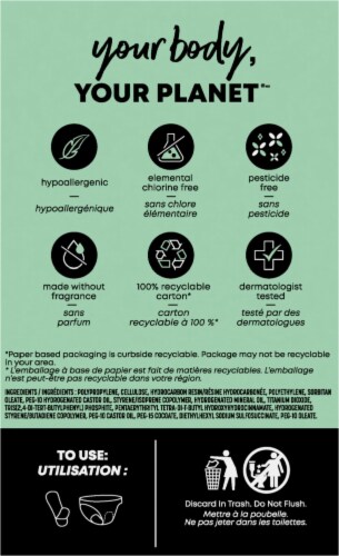 U by Kotex® Regular Unscented Lightdays Liners Perspective: right