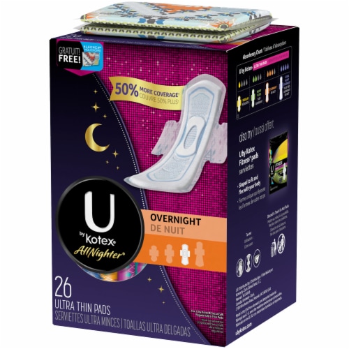 U by Kotex All Nighter Overnight Ultra Thin Pads Perspective: right