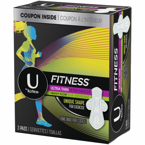 U by Kotex Fitness Ultra Thin Heavy Flow Pads Perspective: right