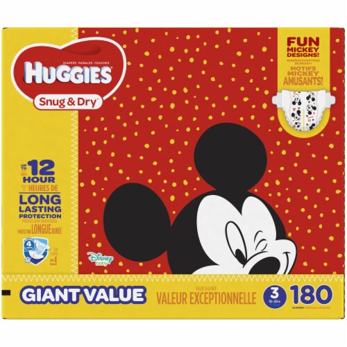 Huggies Snug & Dry Baby Diapers, Size 3 (16-28 lbs) Perspective: right