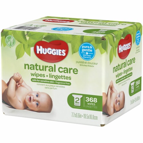 Huggies Natural Care Sensitive Fragrance Free Baby Wipes Refill Packs Perspective: right
