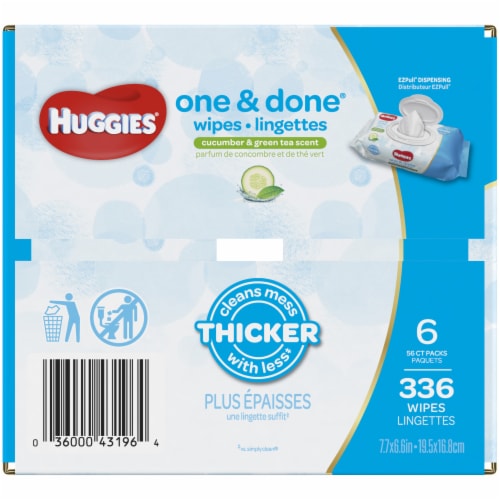 Lot de 3 paquets de 56 lingettes (Huggies)