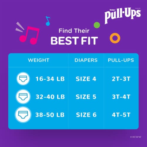 Pull-Ups Boys' Potty Training Pants Size 6 4T-5T Perspective: right