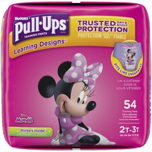 Pull-Ups Learning Designs Girls' Potty Training Pants, 2T-3T (16-34 lbs) Perspective: right