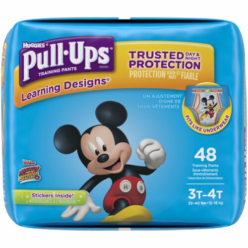 Pull-Ups Learning Designs Boys' Potty Training Pants, 3T-4T (32-40 lbs) Perspective: right